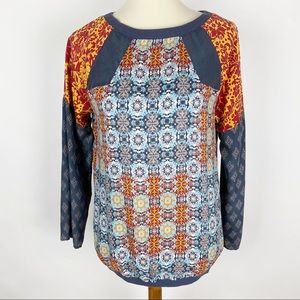 SUNDANCE Floral Silk Pullover Top